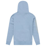 Troy Lee Designs Peace Out Damen Hoodie in Rauchblau, bequeme Freizeitbekleidung mit modernem Design, vorne sichtbar.