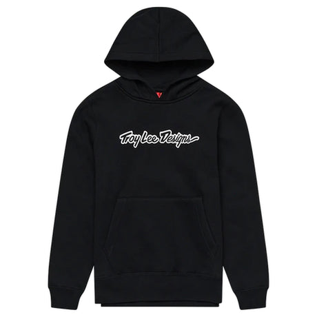 Schwarzer Troy Lee Designs Signature Damen-Hoodie aus Freizeitbekleidung mit Logo-Design, bequem und stylisch.