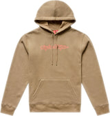 Troy Lee Designs Signature Damen Hoodie in Sienna, bequeme Freizeitbekleidung aus weichem Stoff, zeigt das Markenlogo auf der Vorderseite.