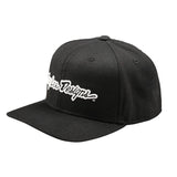 Schwarzer TROY LEE DESIGNS Curved Snapback Signature Cap, Freizeitbekleidung, seitliche Ansicht