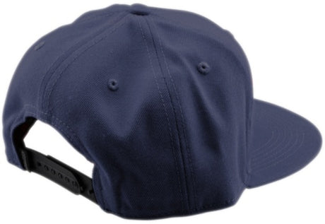 Troy Lee Designs Signature Indigo Snapback Cap mit flachem Schirm, Freizeitbekleidung, detailreiche Stickerei.
