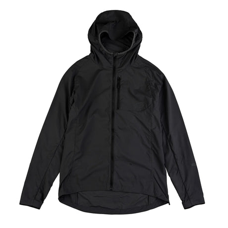 Troy Lee Designs Drift Windbreaker Mono Carbone, schwarze Freizeitjacke aus winddichtem Material, sportlicher Stil, Frontreißverschluss