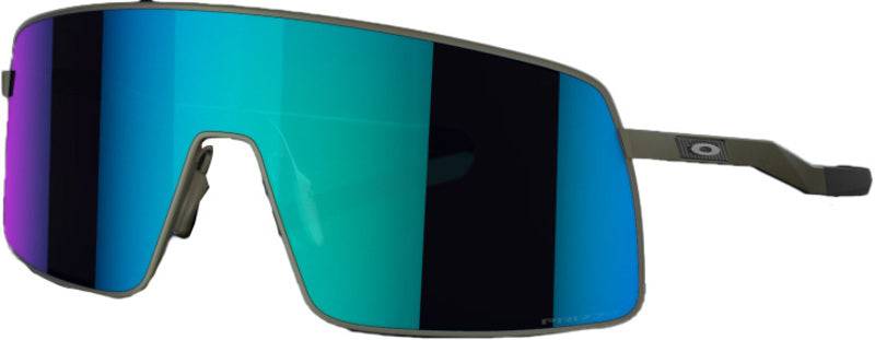 OAKLEY Sutro TI Sonnenbrille mit Satin Lead Rahmen und Prizm Sapphire Gläsern, sportliches Design, wetterfest.