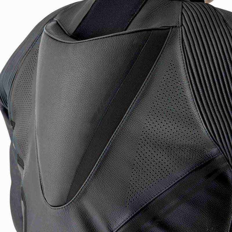 Schwarze RST S1 D3O Lederkombi für Motorrad, 1-teilige Lederkonstruktion, sichtbare Nähte und D3O Protektoren