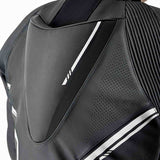 Schwarze und weiße RST S1 D3O Motorrad Lederkombi, 1-teilig, mit schützen, auf Motorrad eingestellt