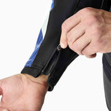 Schwarze und blaue RST Tractech Evo D3O Leder Motorradjacke für Touring, mit protektoren und sportlichem Design