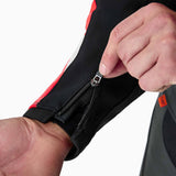Schwarze und rote RST Tractech Evo D3O Leder Motorradjacke für Touren, mit Schutzpolstern und sportlichem Design