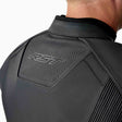 Schwarze RST S1 D3O Leder Motorradjacke für Touren, mit Schutzpolstern und sportlichem Design.