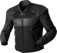 Schwarze RST S1 Mesh D3O Leder Motorradjacke, touring, mit Belüftung und Schutzprotektoren, auf einem Modell getragen.