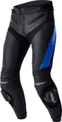 Schwarze und blaue RST Tractech Evo D30 Leder Motorradhose für Touren, mit Protektoren und strapazierfähigem Material