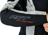Schwarze und silberne RST Pro Series Ventilator D3O Motorradjacke für Abenteuer, atmungsaktiv mit Protektion, sichtbar auf dem Bild
