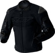Schwarze RST Tractech D3O Textile Motorradjacke, Tourenjacke mit Schutzmaterialien, auf einem weißen Hintergrund abgebildet.