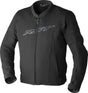 Schwarze RST F4 D3O Textile Motorradjacke, touring, mit Schutzmaterial, auf einem Model getragen, detaillierte Sicht auf die Jacke
