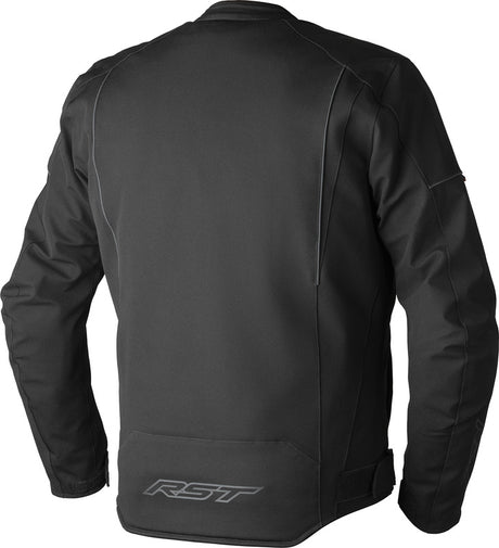 Schwarze RST F4 D3O Textil Motorradjacke, Tourenjacke mit Protektoren, für sicheren Schutz beim Motorradfahren.