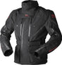 Schwarze RST Pro Series Paragon D3O Textil Motorradjacke für Adventure, mit Schutzpolstern und reflektierenden Details.