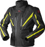 Schwarze RST Pro Series Paragon D3O Adventure Motorradjacke mit Gelb-Details, textile, atmungsaktiv und schützend.