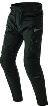 Schwarze RST Pro Series Paragon D3O Textile Motorradhose Kurzgröße, Adventure-Design, mit Schutzprotektoren sichtbar