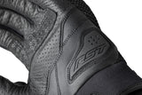 Schwarze RST Vortek Motorradhandschuhe aus Leder mit gepolsterten Schutzflächen, ideal für Motorradfahren.