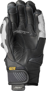 RST Freestyle 3 D3O Motorradhandschuhe in Schwarz und Weiß, atmungsaktive Handschuhe mit Schutzprotektoren.