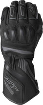 Schwarze RST Pro Series Vega Motorradhandschuhe aus Leder mit Knöchelschutz und atmungsaktivem Material für sicheren Fahrschutz.