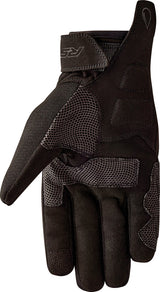 Schwarze RST K-Sport wasserdichte Motorradhandschuhe aus Leder mit Protektoren und elastischer Passform.