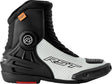Schwarze und weiße RST TracTech Evo D3O Motorrad-Racingstiefel, kurze Schutzstiefel für sportliches Fahren