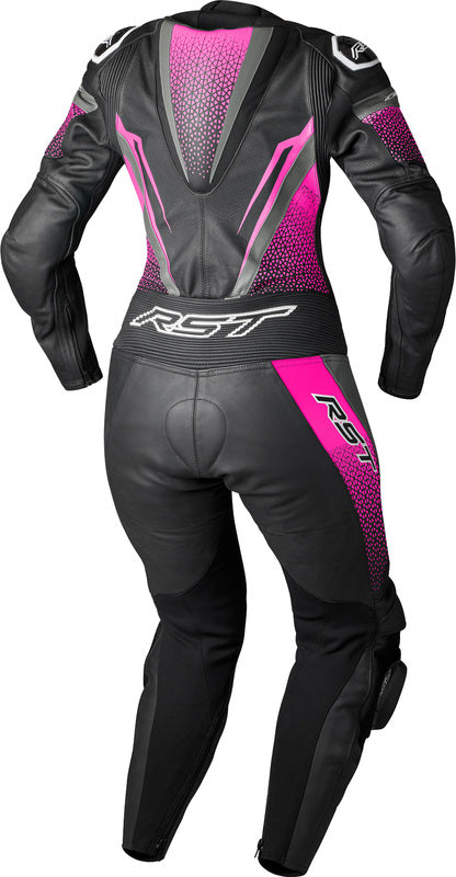 RST Tractech Evo D3O Motorrad Lederkombi - Schwarz/Rosa Damen