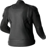 Schwarze RST S1 D3O Damen Motorradjacke aus Leder, Tourenjacke mit Schutzprotektoren, modernes Design, sichtbar auf dem Bild