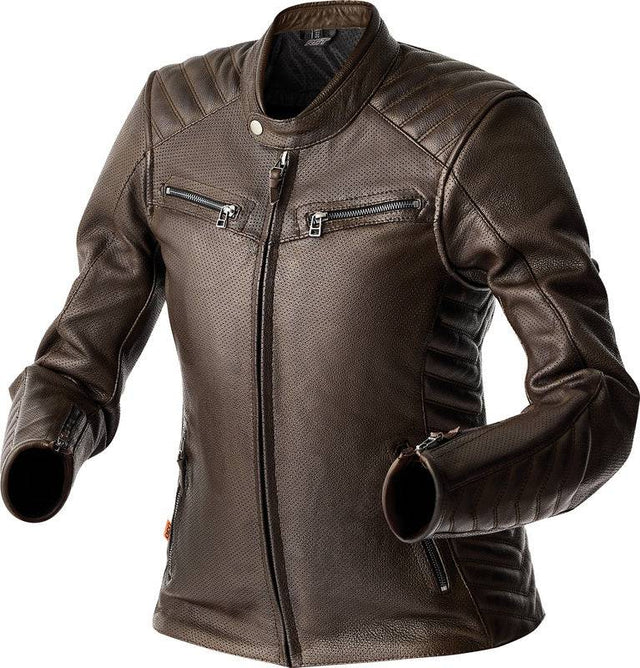 RST Roadster Air D3O Leder Damen Motorradjacke - Braun
