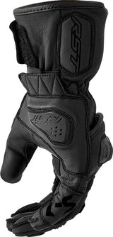 Schwarze Damen Motorradhandschuhe von RST S1, bequem geformt und mit Schutzpolsterung für sicheren Motorradsport