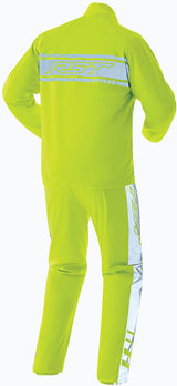 RST Flo-Rider wasserdichte, reflektierende Motorradjacke in Gelb, ideal für Regenwetter und Sichtbarkeit auf der Straße.