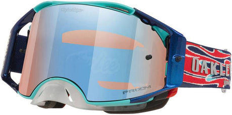 OAKLEY Airbrake MX-Brille mit blauen TLD-Gläsern und Prizm Sapphire Beschichtung, stoßfestes Schutzbrille-Design für den Motorsport