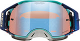 OAKLEY Airbrake MX-Brille mit TLD blauer Prizm Sapphire Gläser für Motocross, sichtbares Brillenrahmen und Gläser in Bild.