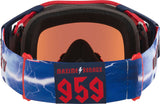 OAKLEY Airbrake MX-Brille in Renault Matte Weiß mit Prizm Sapphire Glas, sportliche Motocross-Brille, sichtbare Brillenfassung und Glas