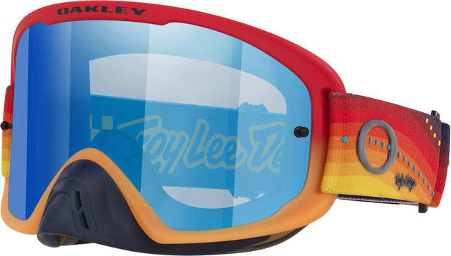 OAKLEY O-Frame 2.0 Pro MX-Brille in Rot und Schwarz mit Ice Iridium Gläsern, robustes Schutzbrillen-Design für den Motorsport