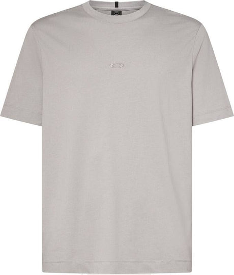 OAKLEY Stacked Flow T-Shirt in Cement, Freizeitbekleidung, bequemes Baumwollshirt mit Markenlogo auf der Vorderseite, casual Stil