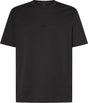 Schwarzes OAKLEY Stacked Flow T-Shirt aus Freizeitbekleidung, bequem und stylisch, mit OAKLEY-Logo auf der Brust.