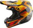 Motocrosshelm Troy Lee Designs Se5 Carbon Mips in Crest Gold mit modernem Design und Belüftungsöffnungen, seitliche Ansicht