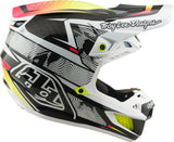Troy Lee Designs Se5 Carbon Mips Motocrosshelm in Weiß, mit Innenfutter, auf einem neutralen Hintergrund sichtbar.