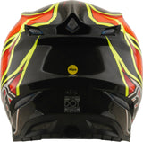 Motocrosshelm TROY LEE DESIGNS SE5 Carbon Mips mit Wings in Rot, leichter Helm mit Schutzbrille und Belüftungssystem.