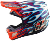 Troy Lee Designs Se5 Composite Mips Motocrosshelm in Violett und Weiß mit Overspray-Design, Schutz und stilvollem Aussehen