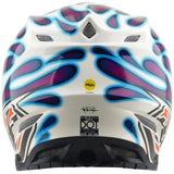 Troy Lee Designs Se5 Composite Mips Motocrosshelm in violett und weiß mit Overspray-Design, leichter und sicherer Schutzhelm