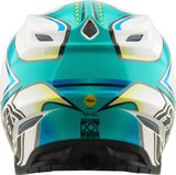 Motocrosshelm Troy Lee Designs Se5 Composite Mips in Crest Real Petrol, leichter Helm mit Visier und Belüftungsöffnungen