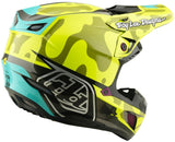 Motocrosshelm Troy Lee Designs Se5 Composite Mips in Gelb mit Myth-Design, leichter Schutzhelm für Offroad-Fahrten