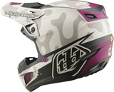 Troy Lee Designs Se5 Composite Mips Motocrosshelm in Myth Pumice, mit Visier und Belüftungsöffnungen, auf einem Motorradhelm.