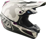 Troy Lee Designs SE5 Composite Mips Motocrosshelm in Myth Pumice mit Visier und Belüftungsöffnungen, sicherer Schutz für Motocross.
