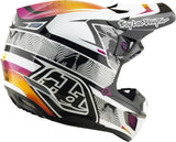 Troy Lee Designs Se5 Composite Mips Motocrosshelm in Schwarz, mit Innenaustattung, auf einem schwarzen Hintergrund.