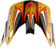 Troy Lee Designs Se5 Carbon Motocrosshelmschirm Crest Gold, Helmzubehör, leichter Schutz für Cross-Helm, mit goldfarbenem Design