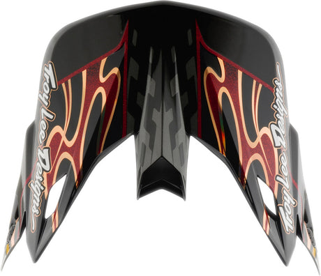 Schwarzer Troy Lee Designs Se5 Composite Motocrosshelmschirm Wings, Helmzubehör, auf einem Motocrosshelm montiert