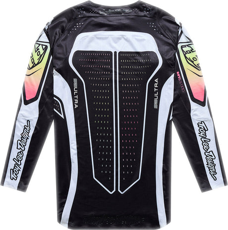 Schwarze Troy Lee Designs MX-Jersey Se Ultra Proton mit langen Ärmeln und sportlichem Design, ideal für Motocross.